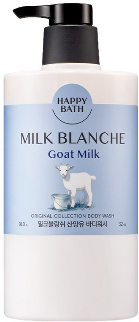 해피바스 오리지널컬렉션 밀크 블랑쉬 고보습 산양유 약산성 바디워시, 910g, 1개
