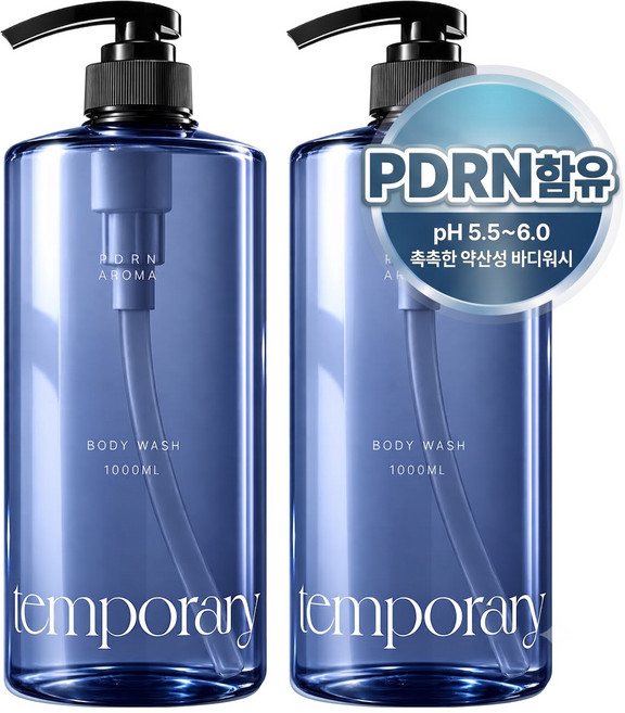 템포러리 인텐스 PDRN 로즈마리 약산성 바디워시 아로마향, 2개, 1L