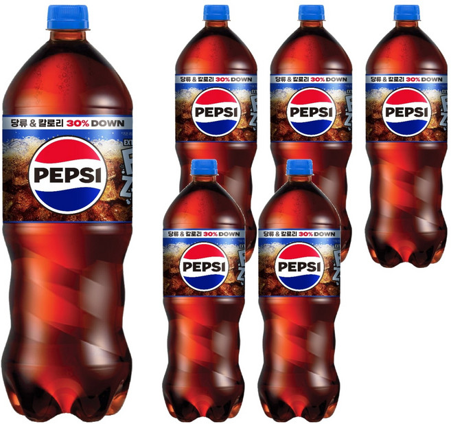 펩시 엑스트라 피즈 탄산음료, 6개, 1.8L