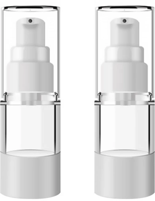 DM 뷰티 휴대용 펌프 로션 공병 플랫 진공 15ml, 혼합 색상, 2개 - 쿠팡