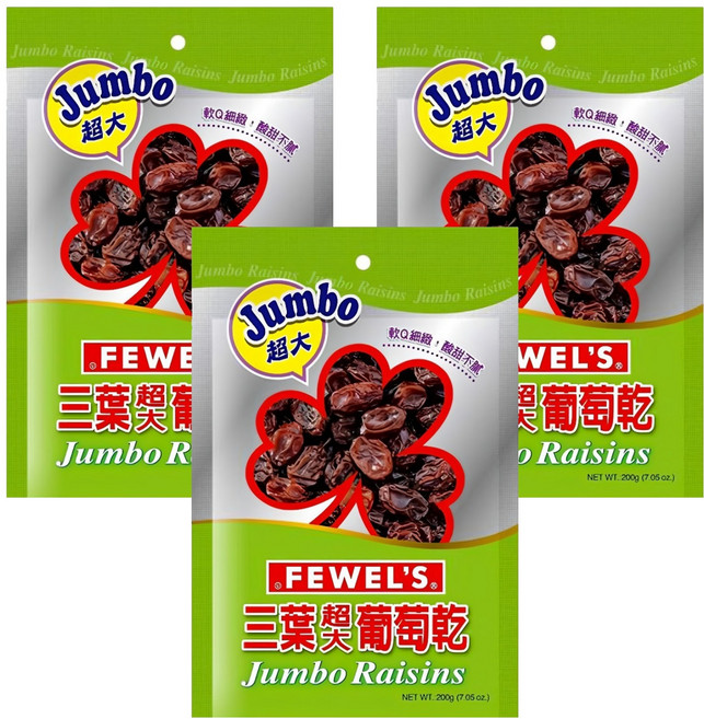 FEWEL'S 三葉 超大葡萄乾, 200g, 3包