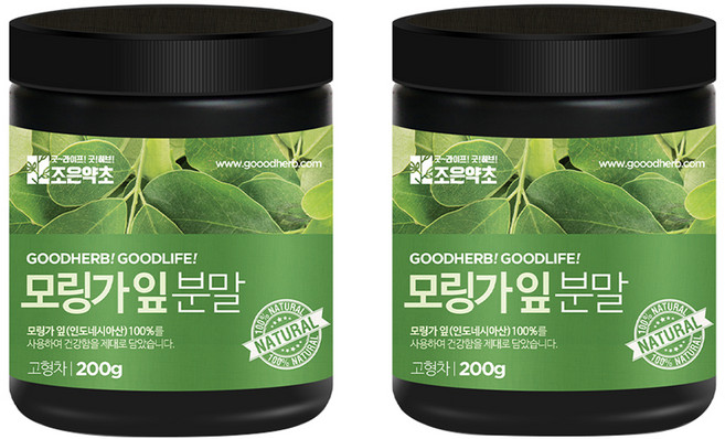 조은약초 프리미엄 모링가 잎가루, 200g, 2개
