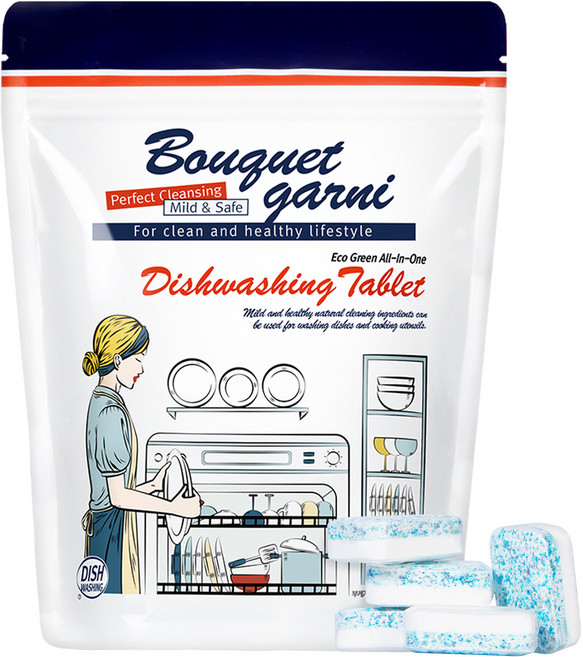 부케가르니 에코 그린 식기세척기 세제 타블렛형, 500g, 1개