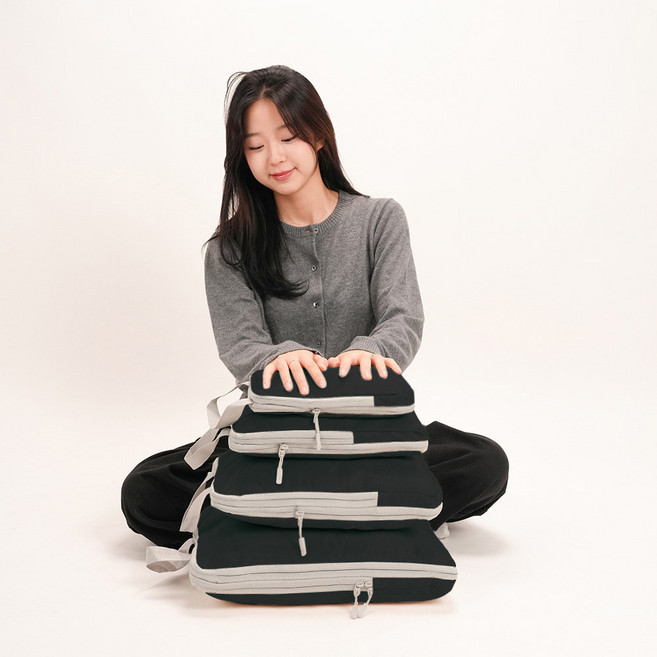 태르아 부피순삭 여행용 압축 파우치 4종 세트