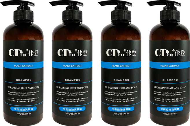 CDen 佧登 平衡控油洗髮精 700g/23.67fl oz, 700g, 4瓶