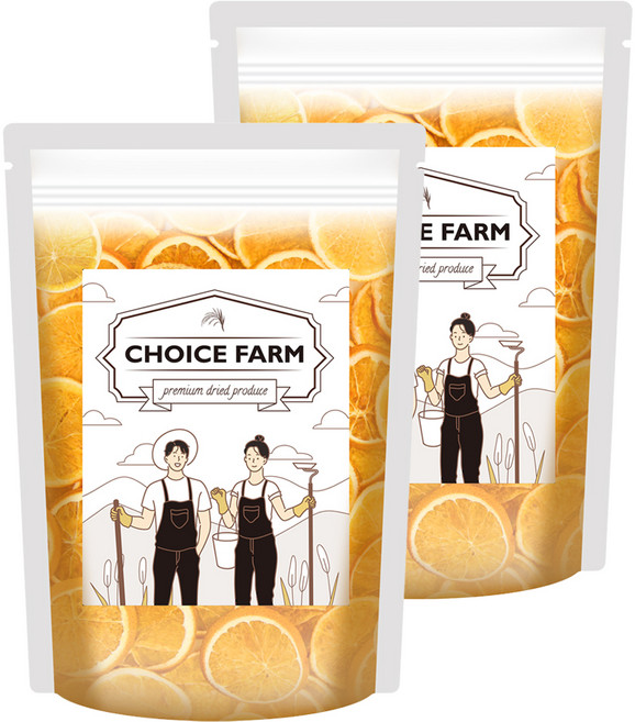 초이스팜 건오렌지 슬라이스 상급, 100g, 2개