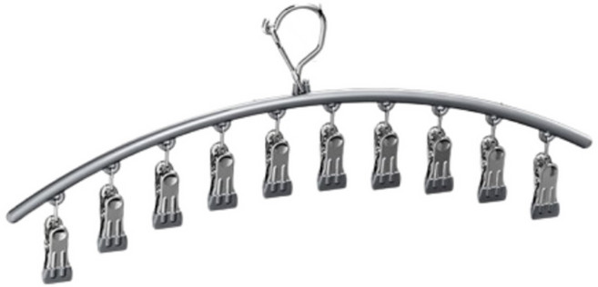 리빙고메 다용도 양말 속옷 집게 스텐 건조대, 실버, 1개