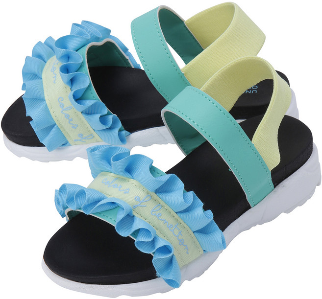 베네통키즈 여아용 컬러팝 플리츠 샌들 QCSHP9431