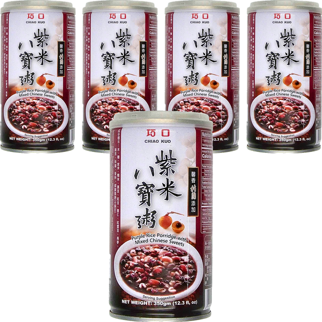巧口 紫米八寶粥 精選多種食材 營養豐富 口感豐富 層次分明, 350g, 5罐