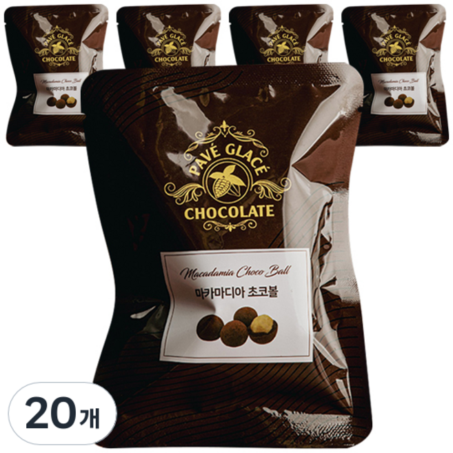 파베글라스 마카다미아 밀크 초코볼, 20개, 50g