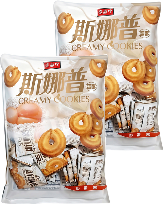 盛香珍 斯娜普蛋酥, 500g, 2袋
