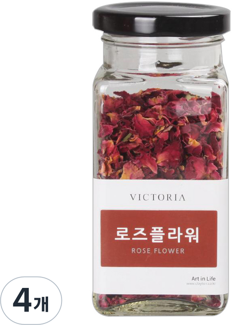 CLAYTON TEA VICTORIA 紅玫瑰花茶, 17g, 1入, 4個