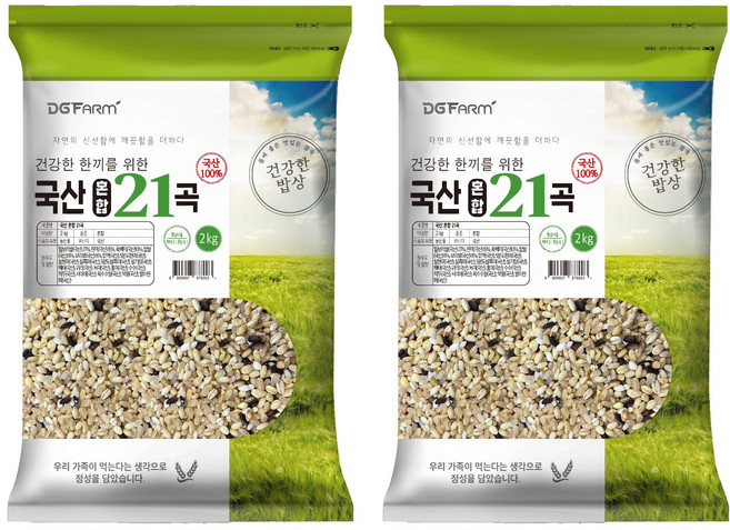 국산 혼합 21곡, 2kg, 2개
