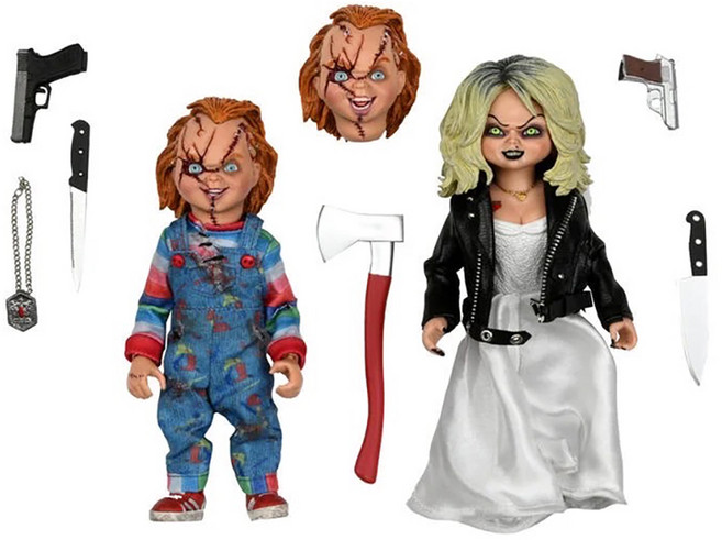 NECA 恰吉與蒂芬妮 2入組5.5吋 可動人偶, Chucky + Tiffany 多色, 1組