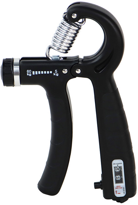 코멧 스포츠 강도 조절 악력기(5~60 kg), 블랙(카운팅 기능), 1개