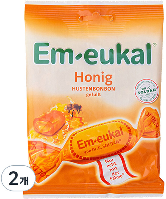 엠오이칼 허니 캔디, 75g, 2개