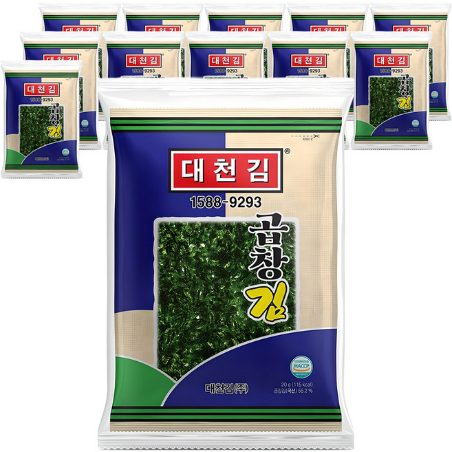대천김 곱창김 전장, 20g, 12개