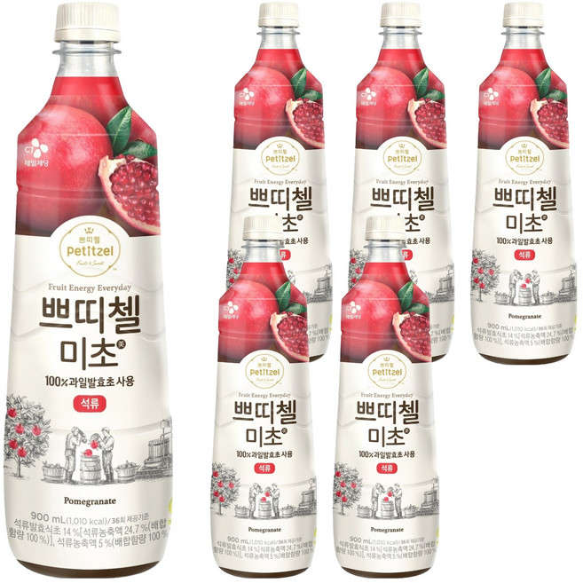 쁘띠첼 미초 석류, 900ml, 6개