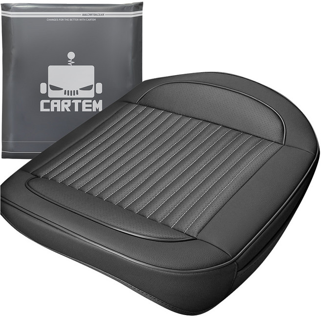 카템 감탄 차량용 방석 커버 앞좌석 CT212, 블랙, 1개