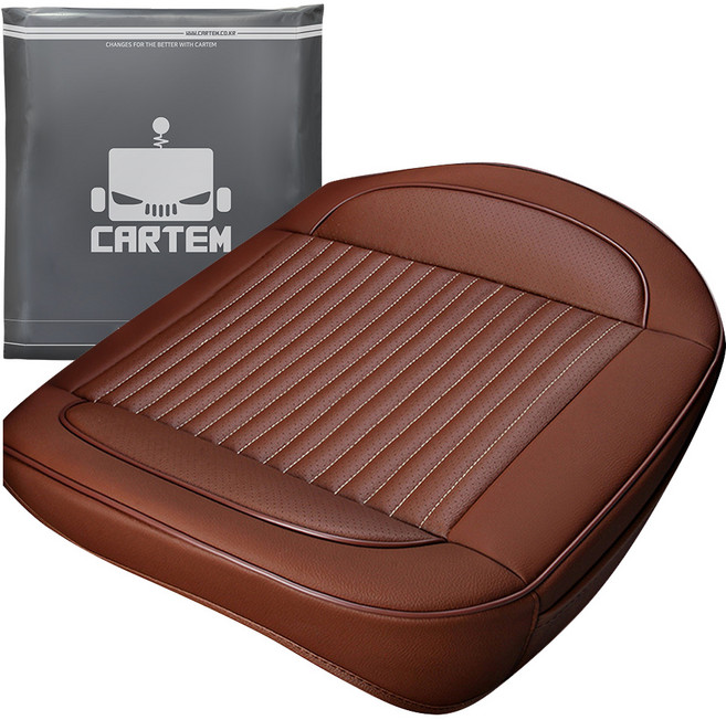 카템 감탄 차량용 방석 커버 앞좌석 CT212, 브라운, 1개