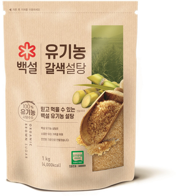 백설 유기농 갈색설탕, 1kg, 1개