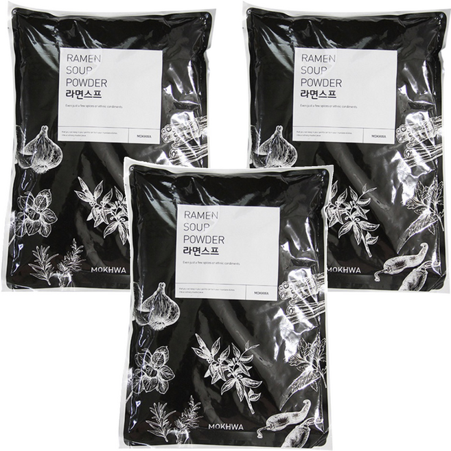 딜리셔스마켓 천연향신료 라면스프 팩, 500g, 3개