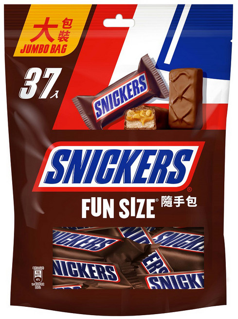 SNICKERS 士力架 花生巧克力隨手包, 666g, 1袋