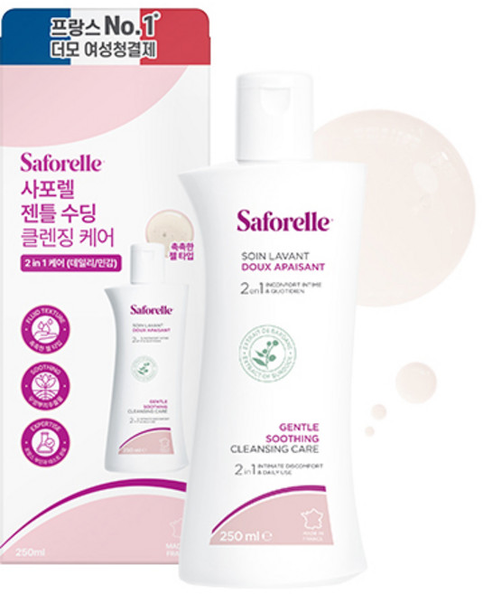 사포렐 젠틀 수딩 클렌징 케어 여성청결제, 1개, 250ml