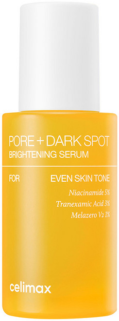 celimax 毛孔+黑斑亮顏精華 均勻膚色 含菸鹼醯胺 5% 傳明酸 3% Melazero V2 1%, 30ml, 1瓶