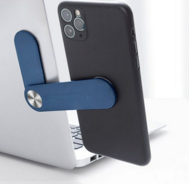 영바영 듀얼 스크린 노트북 휴대폰 확장 자석 거치대, 1개, 블루