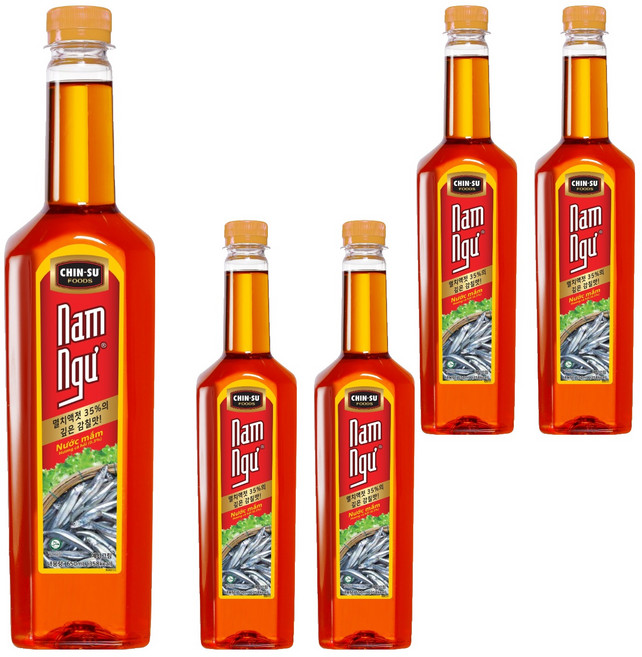 CHIN-SU Nam Nhieu 鮭魚味魚露, 650ml, 5個