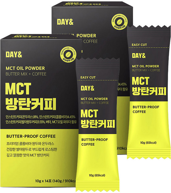 데이앤 MCT오일 방탄커피, 10g, 14개입, 2개