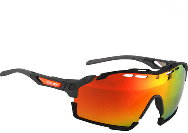 루디프로젝트 컷라인 스포츠 선글라스 SP634038-0000, 매트 차콜 + 블랙 범퍼(프레임) + 멀티레이저 오렌지(렌즈), 1개