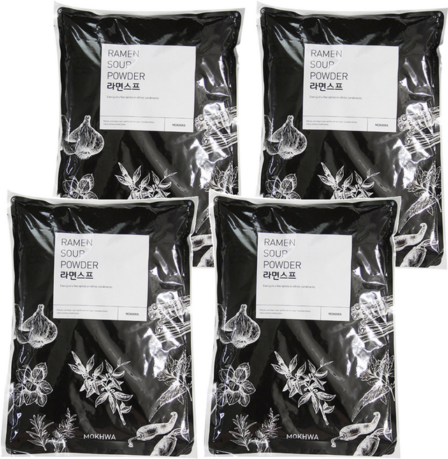 딜리셔스마켓 천연향신료 라면스프 팩, 500g, 4개