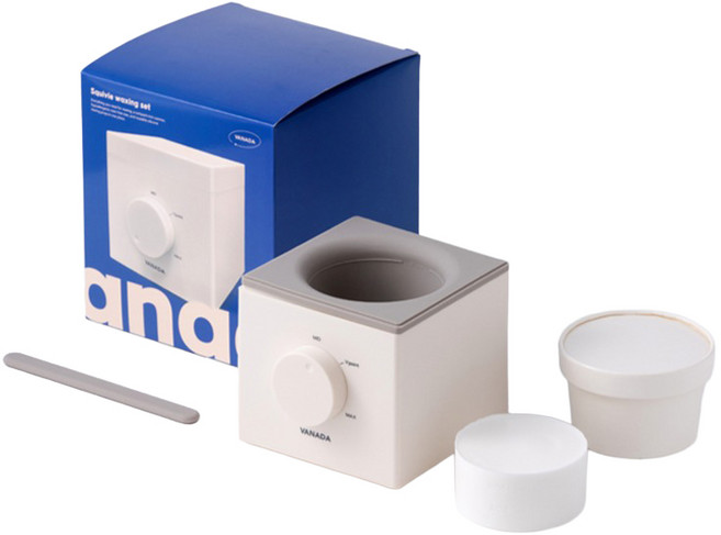 바나다왁싱 미니 워머기 VA-WH200 + 스퀴비 하드왁스 모든부위용 130g 세트, 1세트