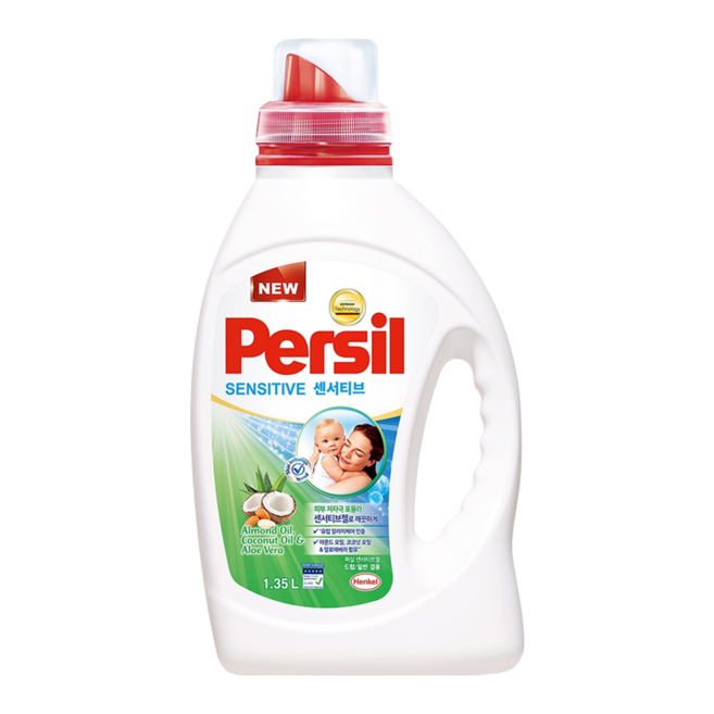 Persil 寶瀅 韓國原裝進口 強效淨垢洗衣精 敏弱肌/嬰幼兒衣物適用, 1.35L, 1瓶