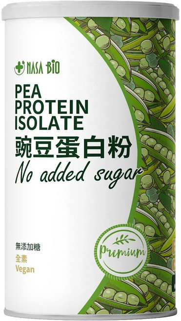 NASA BIO 豌豆蛋白 無糖, 500g, 1罐