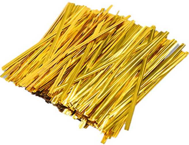 오픈스페이스 컬러 빵끈 막대타이 800p, 골드, 15cm, 1세트