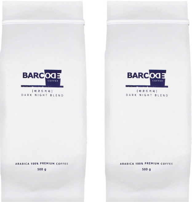바코드커피 다크나이트 블렌드 원두커피, 500g, 2개, 홀빈(분쇄안함)