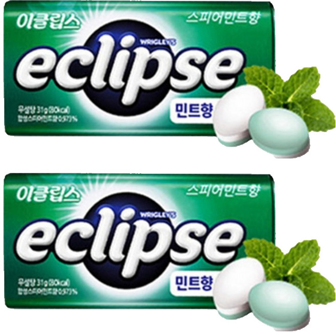 이클립스 스피아민트향 캔디, 34g, 2개