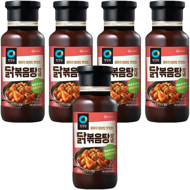 청정원 닭볶음탕양념, 480g, 5개