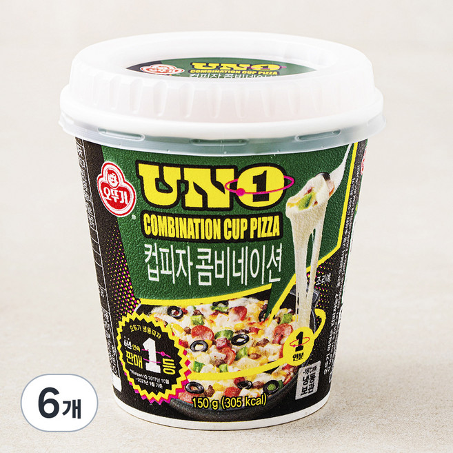 오뚜기 유엔오 컵피자 콤비네이션 (냉동), 150g, 1개입, 6개