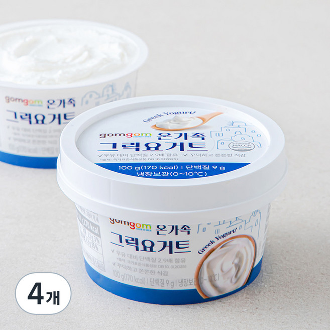 온가족 그릭요거트, 100g, 4개