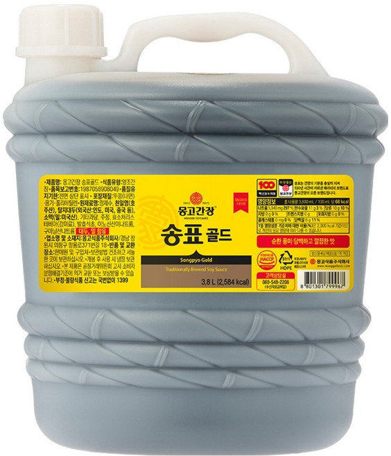 몽고간장 송표골드 양조간장, 3.8L, 1개