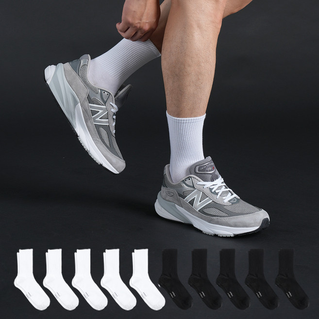 착스 남성용 프리미엄 앞코보강 스포츠 밴드 장목 양말 10켤레 세트