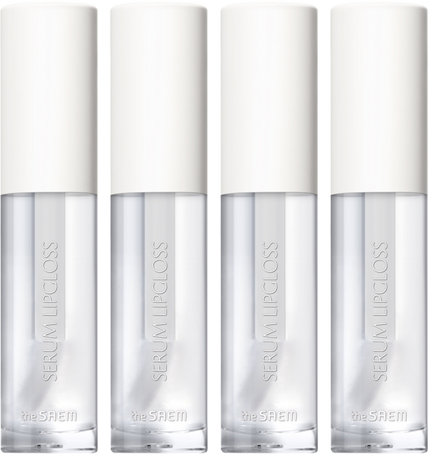 더샘 샘물 세럼 립글로스, WH01 투명 코팅, 4개