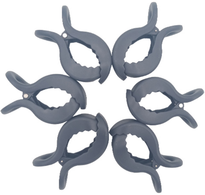 펠리스제이 유모차 블랭킷 클립 집게 6p, 그레이, 1세트