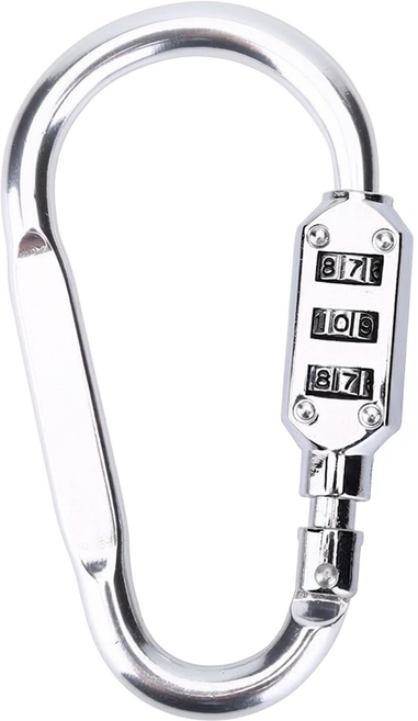 COTECi D型密碼登山扣行李鎖 TR002, 銀色, 1個