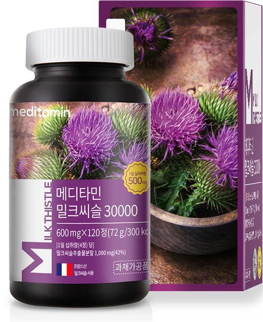 메디타민 밀크씨슬 30000 72g, 120정, 1개 - 쿠팡