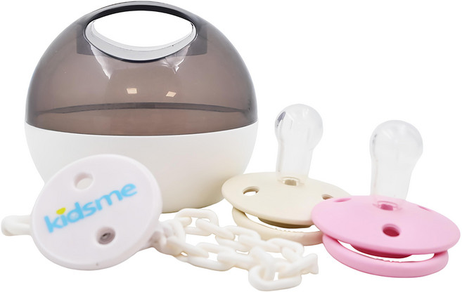 BIBS de Lux系列 矽膠安撫奶嘴, 0-3歲, 粉色+象牙色, 2入